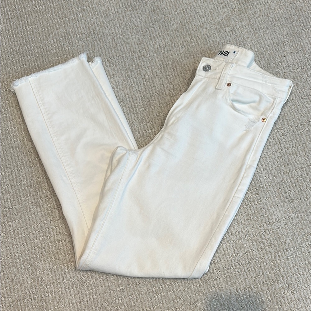 Paige Women's White straight leg Jeans 27